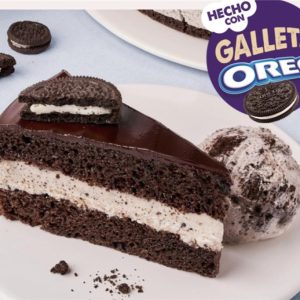 Tarta cookies & cream hecha con galletas oreo